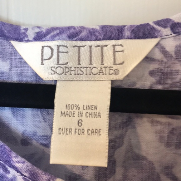 Linen petite tank top - Picture 3 of 5